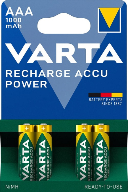 VARTA Batterien AAA wiederaufladbar 1000mAh